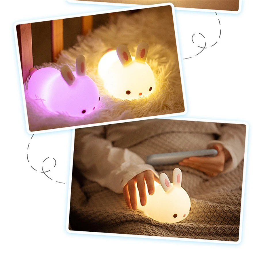 Cute Bunny Silicone Night Light