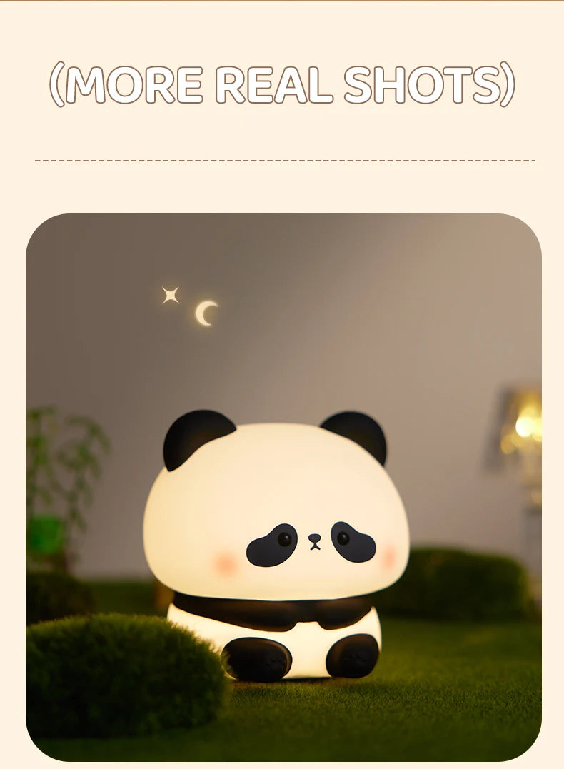 Cute Panda Silicone Night Light