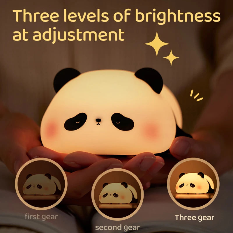 Cute Panda Silicone Night Light