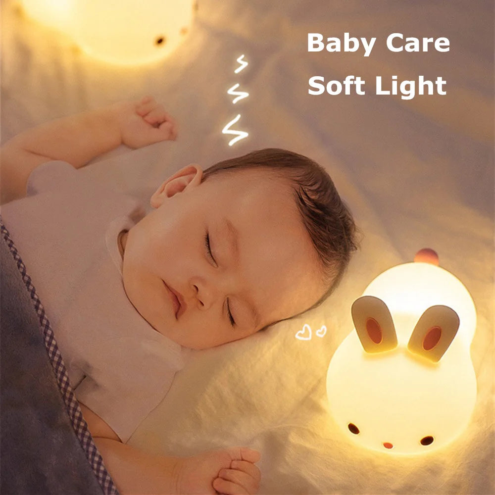 Cute Bunny Silicone Night Light