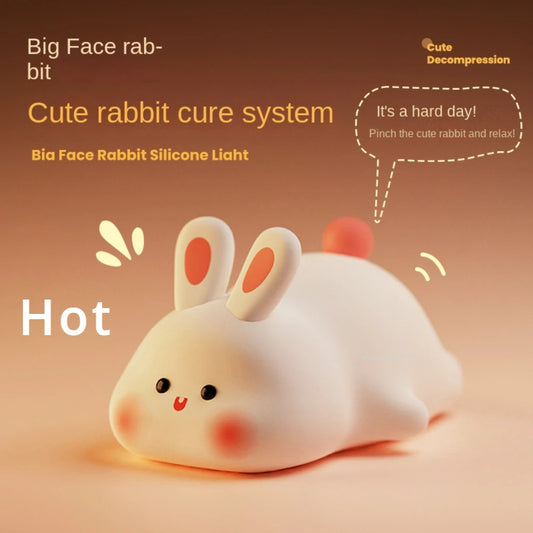 Cute Rabbit Silicone Night Light